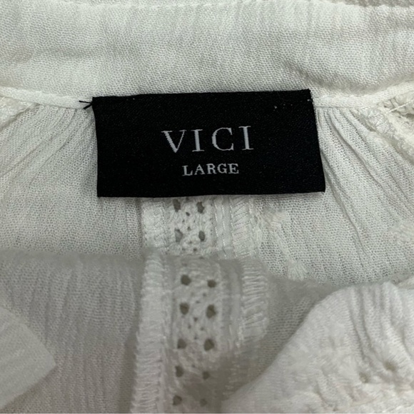 NWOT VICI Eyelet White Mini Dress - Picture 5 of 6
